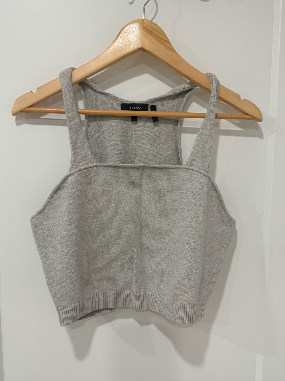 Theory Cotton/Cashmere Cropped Top